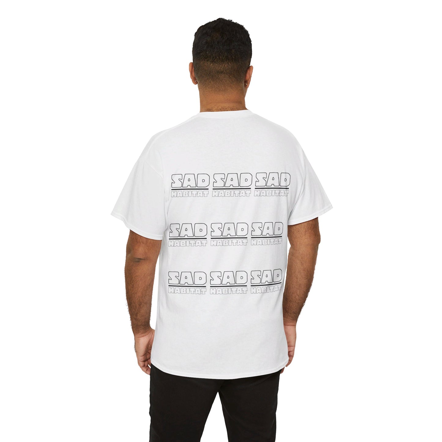 Unisex Sad Habitat Printed Heavy Cotton Tee