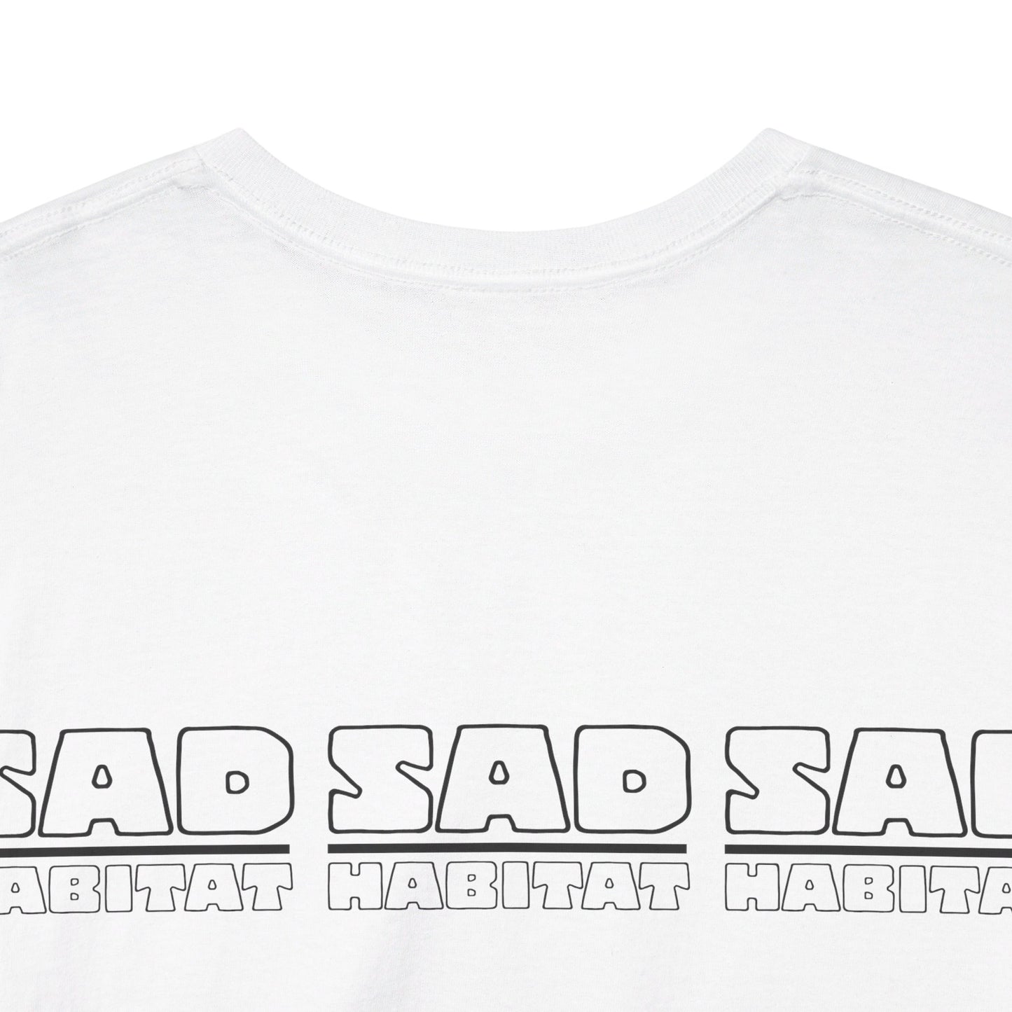 Unisex Sad Habitat Printed Heavy Cotton Tee