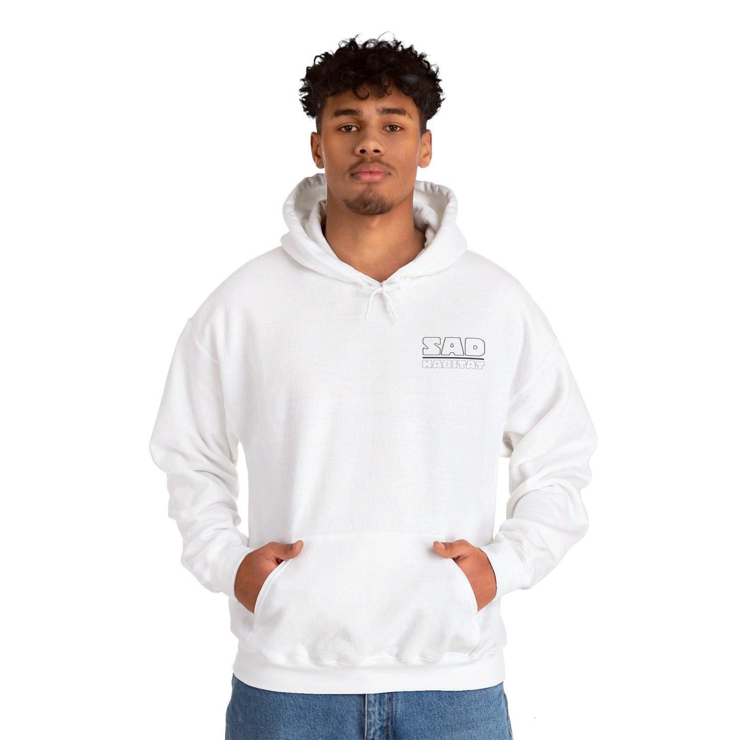 Unisex Sad habitat Logo Heavy Blend™ Hooded Sweatshirt