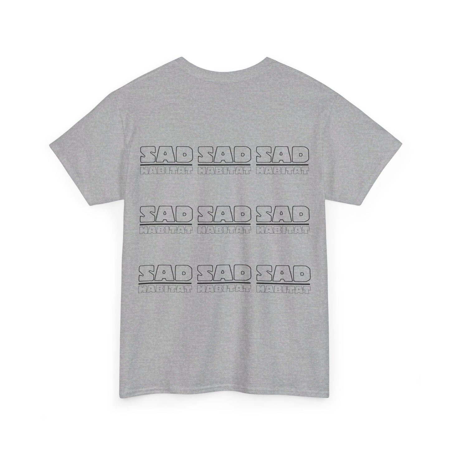 Unisex Sad Habitat Printed Heavy Cotton Tee