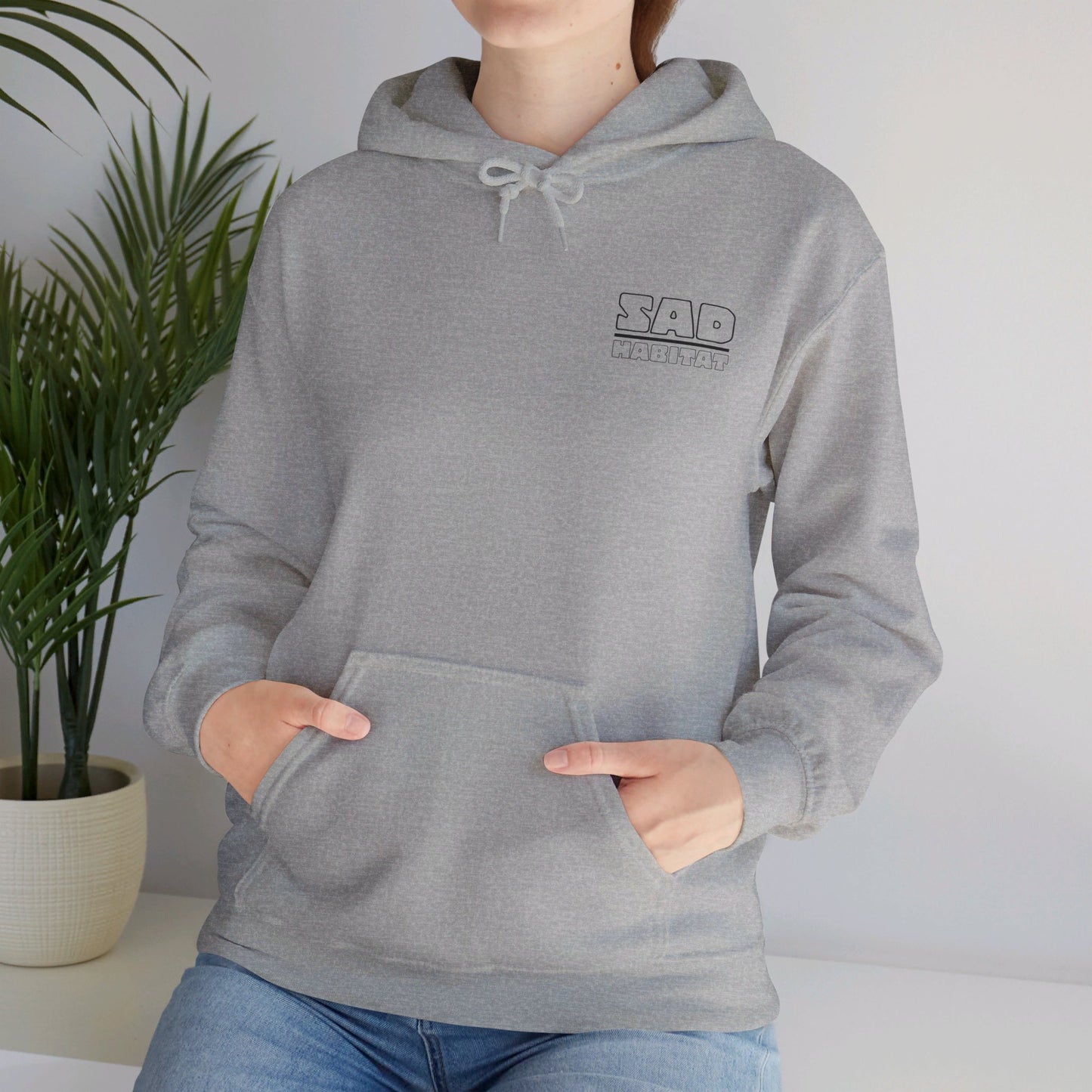 Unisex Sad habitat Logo Heavy Blend™ Hooded Sweatshirt