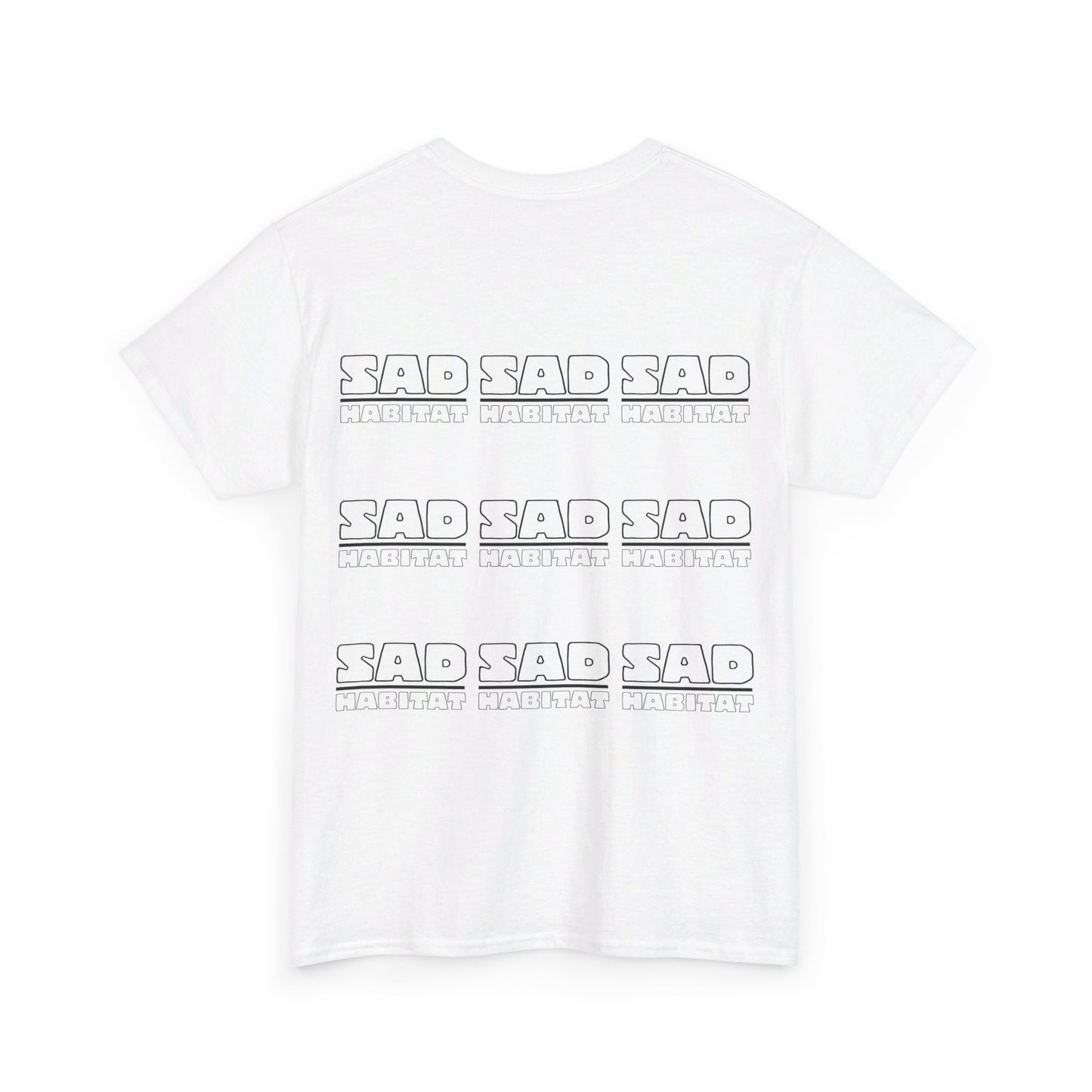 Unisex Sad Habitat Printed Heavy Cotton Tee