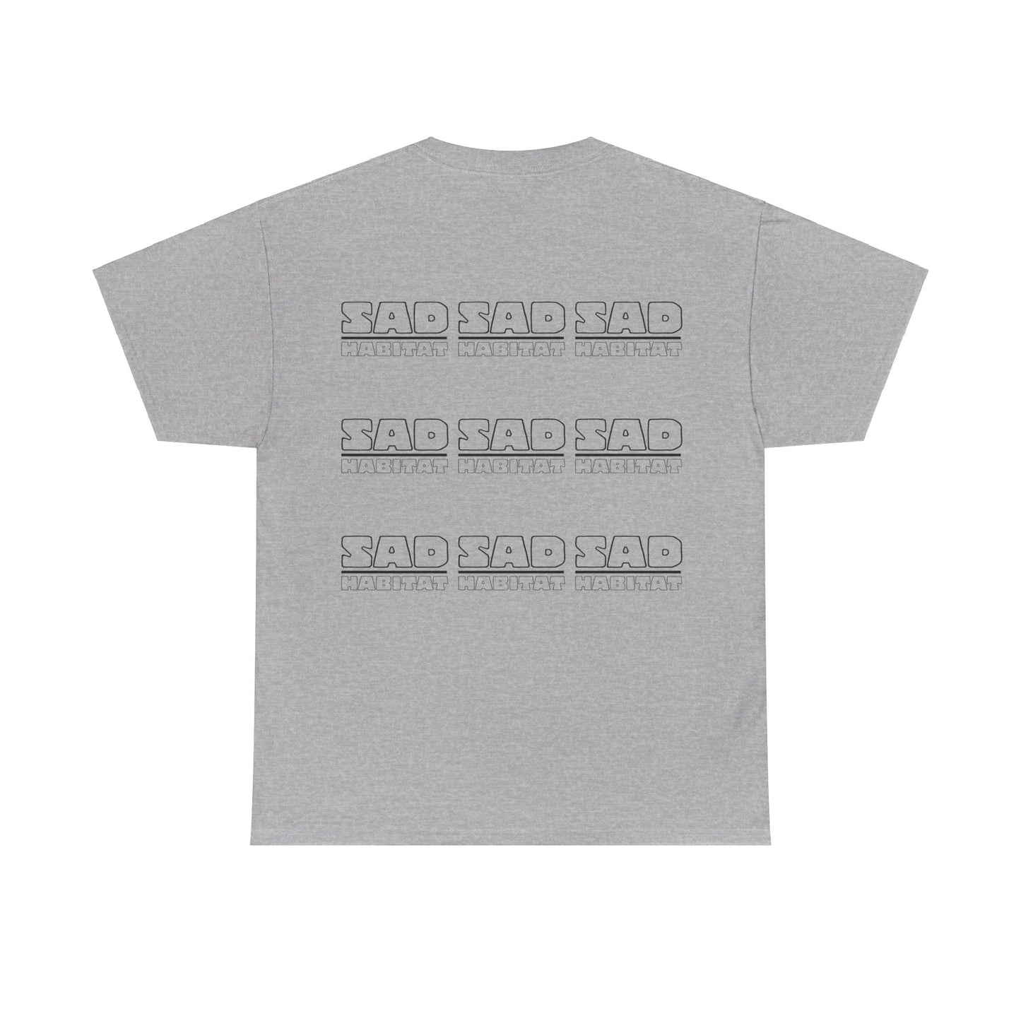 Unisex Sad Habitat Printed Heavy Cotton Tee