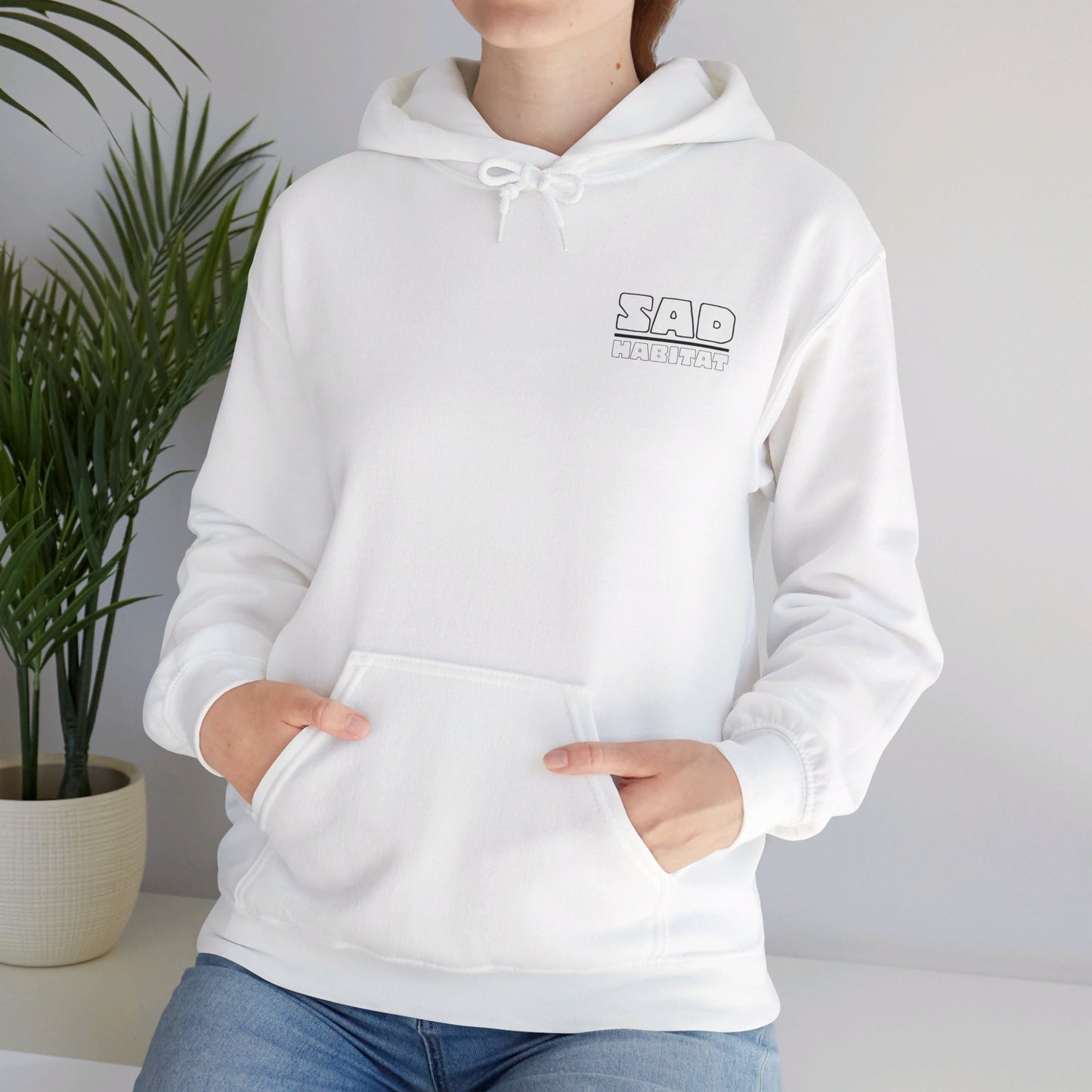 Unisex Sad habitat Logo Heavy Blend™ Hooded Sweatshirt