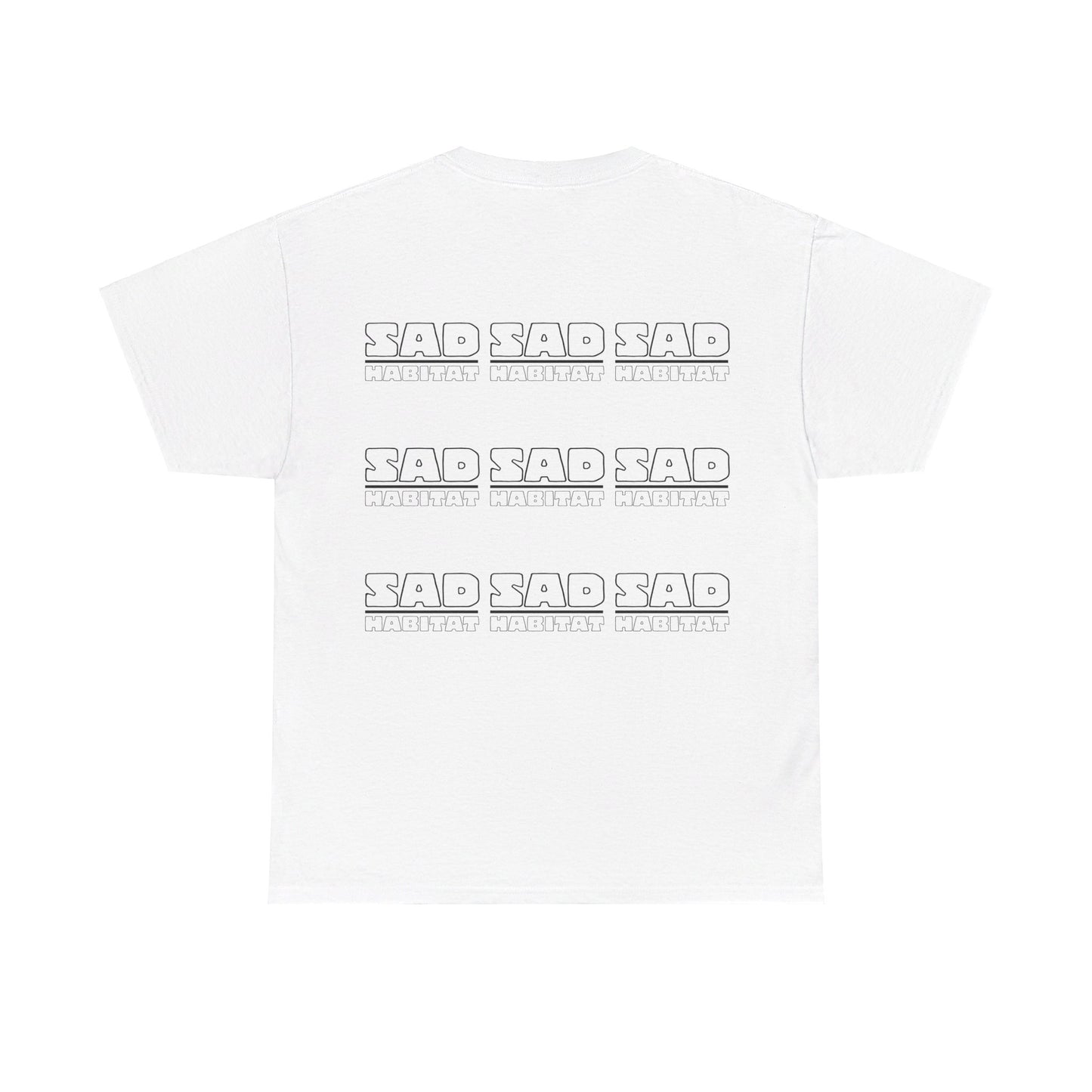 Unisex Sad Habitat Printed Heavy Cotton Tee